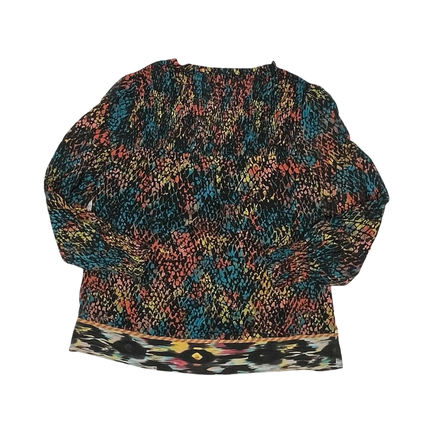 Blouse Ls By John Mark In Multi, Size:Xs