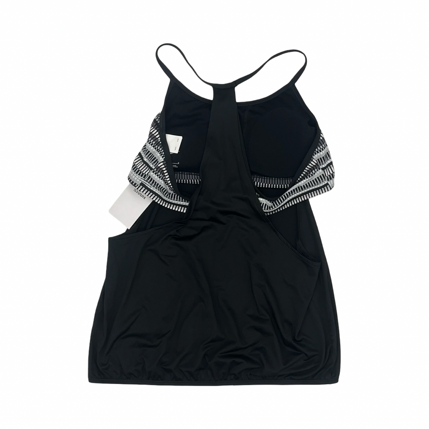 Swimsuit Top By Nike Apparel In Black & Grey, Size:L