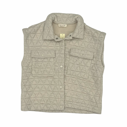 Vest Puffer & Quilted By Doe & Rae In Tan, Size:S