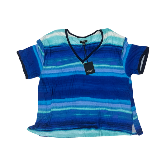 Top Ss By Simply Vera In Blue, Size:Xxl