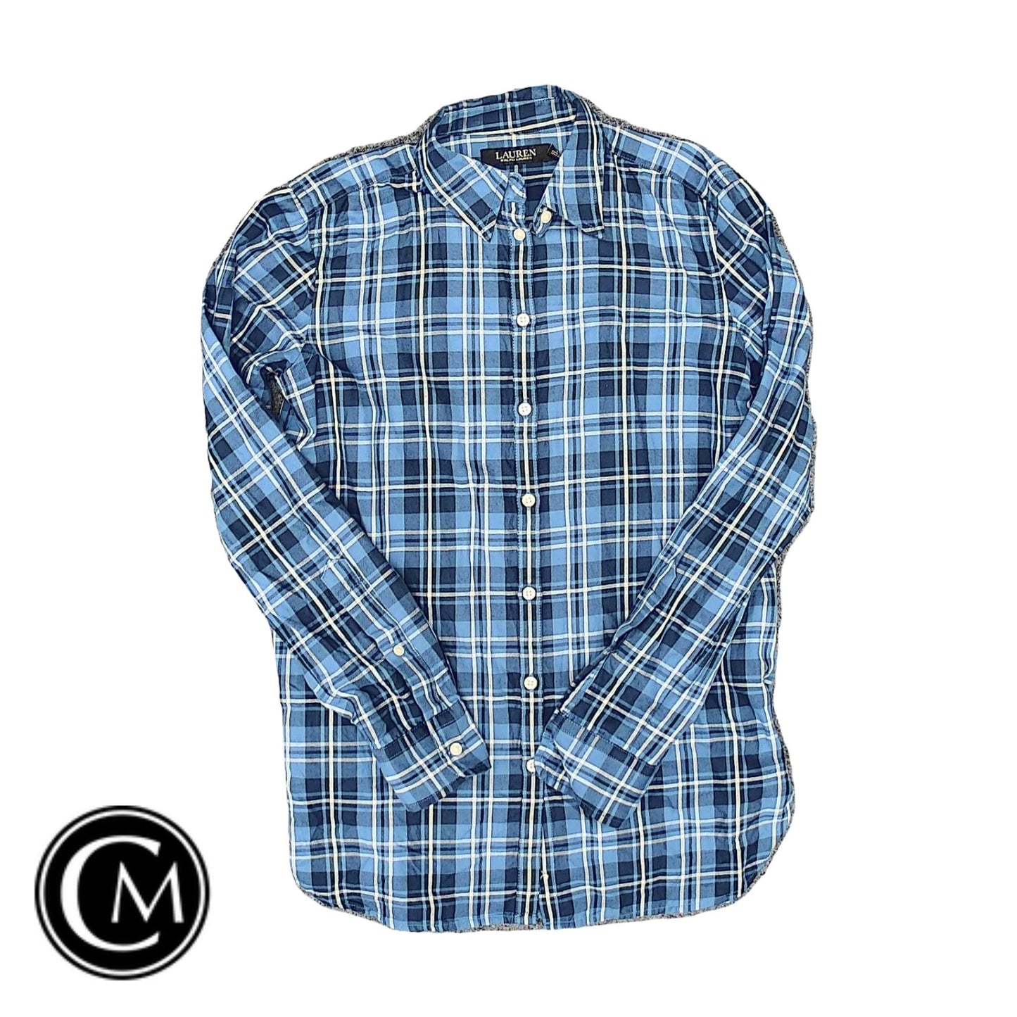 Top Ls By Lauren By Ralph Lauren In Plaid Pattern, Size: Xs