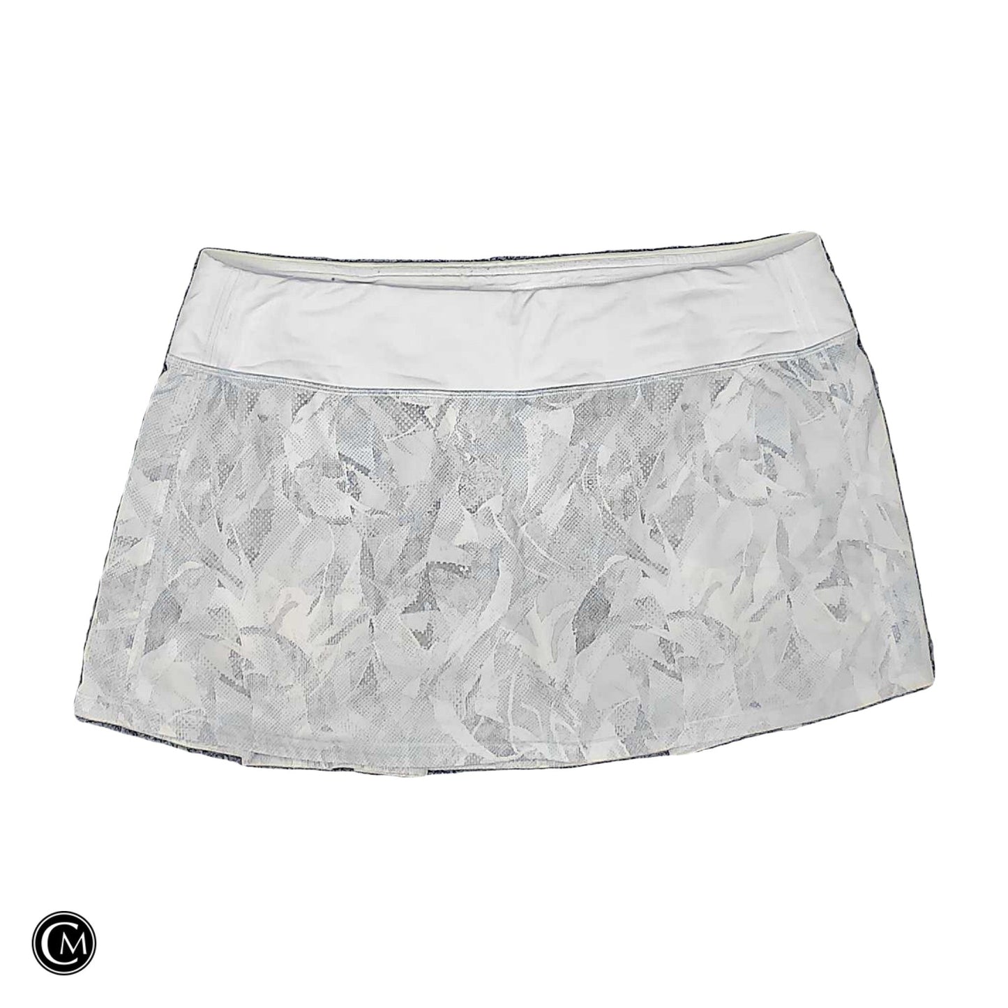 Athletic Skort By Lululemon In Grey & White, Size: M