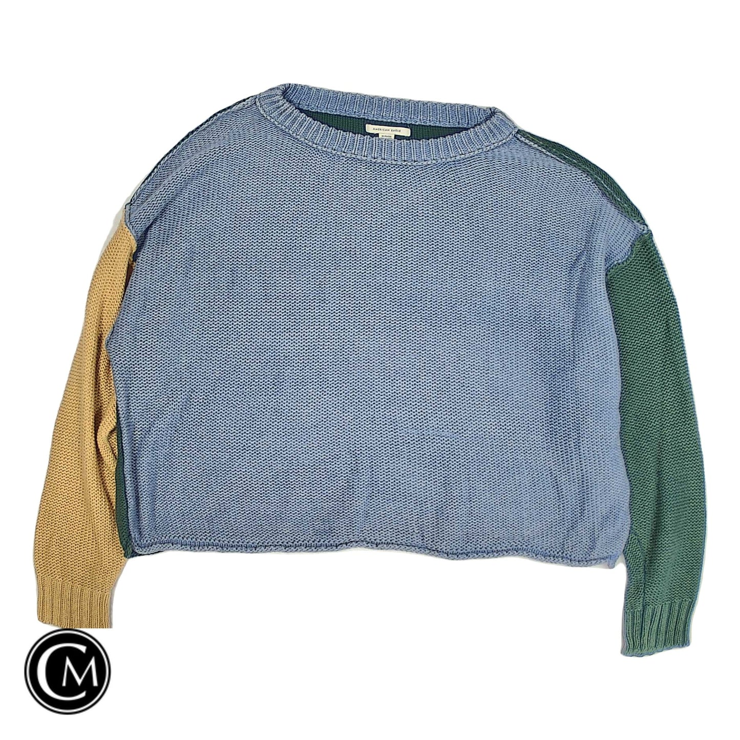 Sweater By American Eagle In Blue & Green, Size: Xl