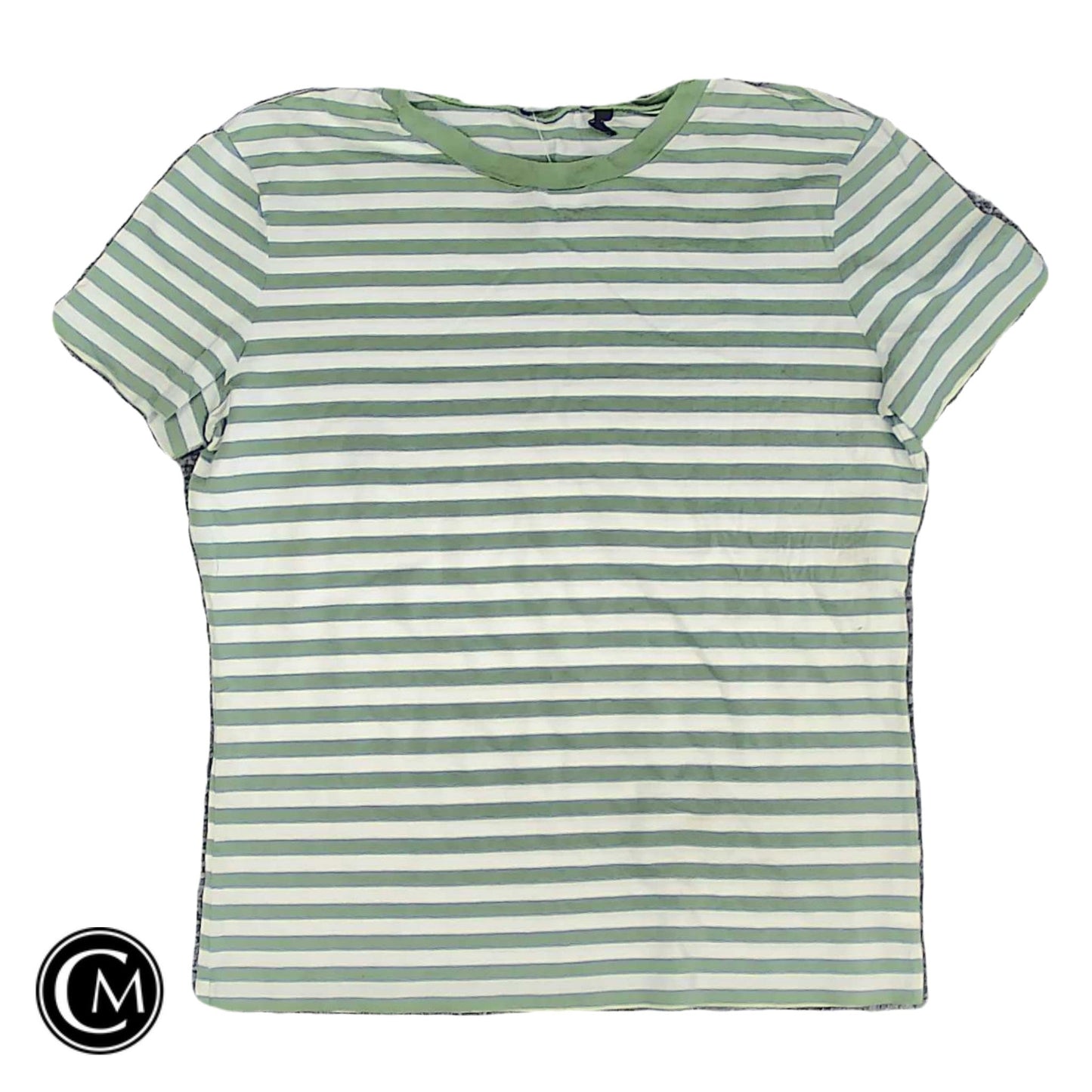 Top Ss Basic By Theory In Green & White, Size: M image 1