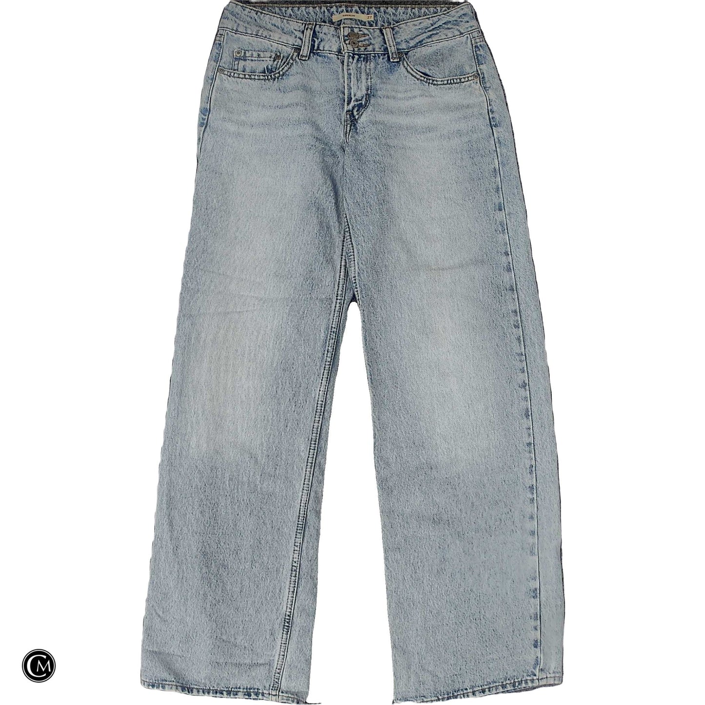Jeans Wide Leg By Levis In Blue Denim, Size: 4