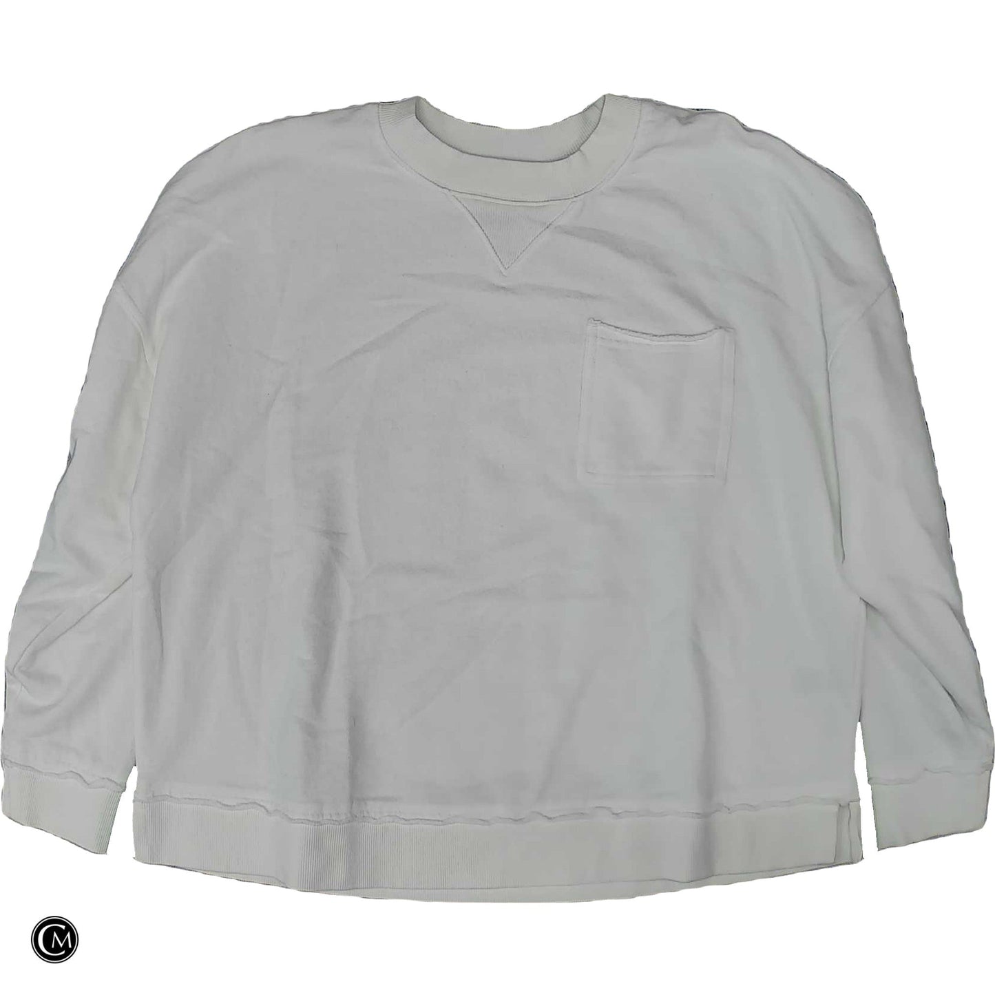 Sweatshirt Crewneck By Natural Reflections In White, Size: M