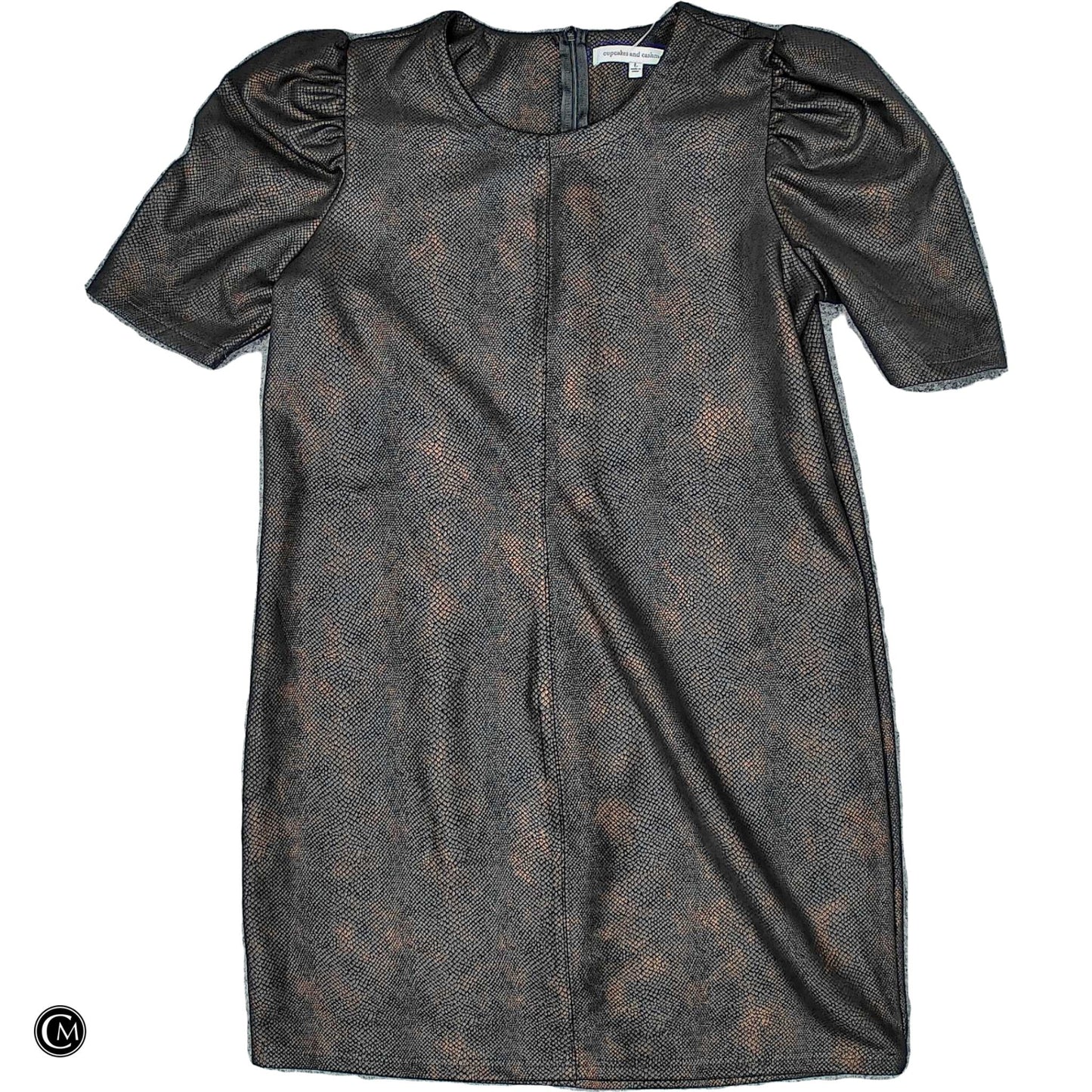 Dress Casual Short By Cupcakes And Cashmere In Snakeskin Print, Size: L