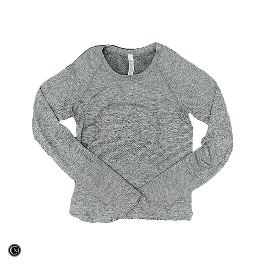 Athletic Top Ls Crewneck By Lululemon In Grey, Size: S
