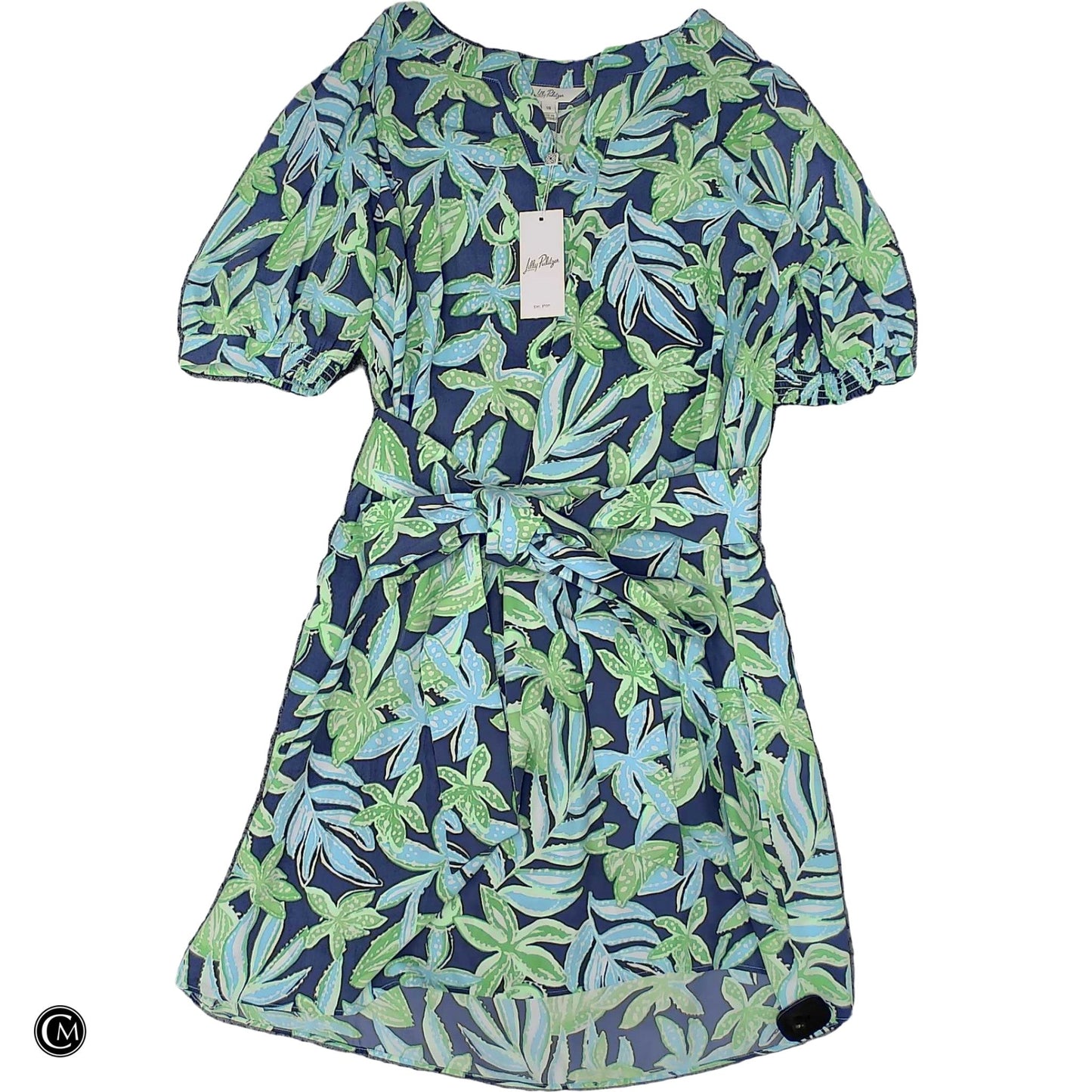 Dress Designer By Lilly Pulitzer In Blue & Green, Size: Xl image 1
