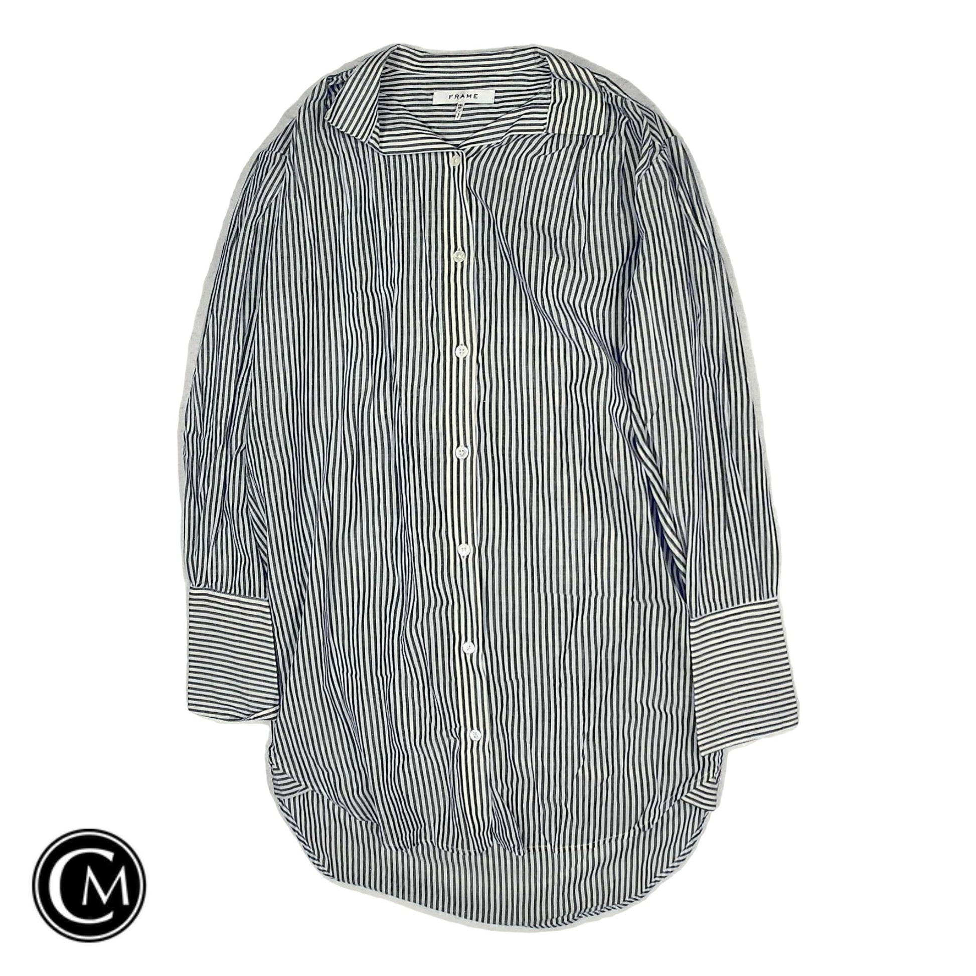 Tunic Ls By Frame In Blue & White, Size: Xs image 1