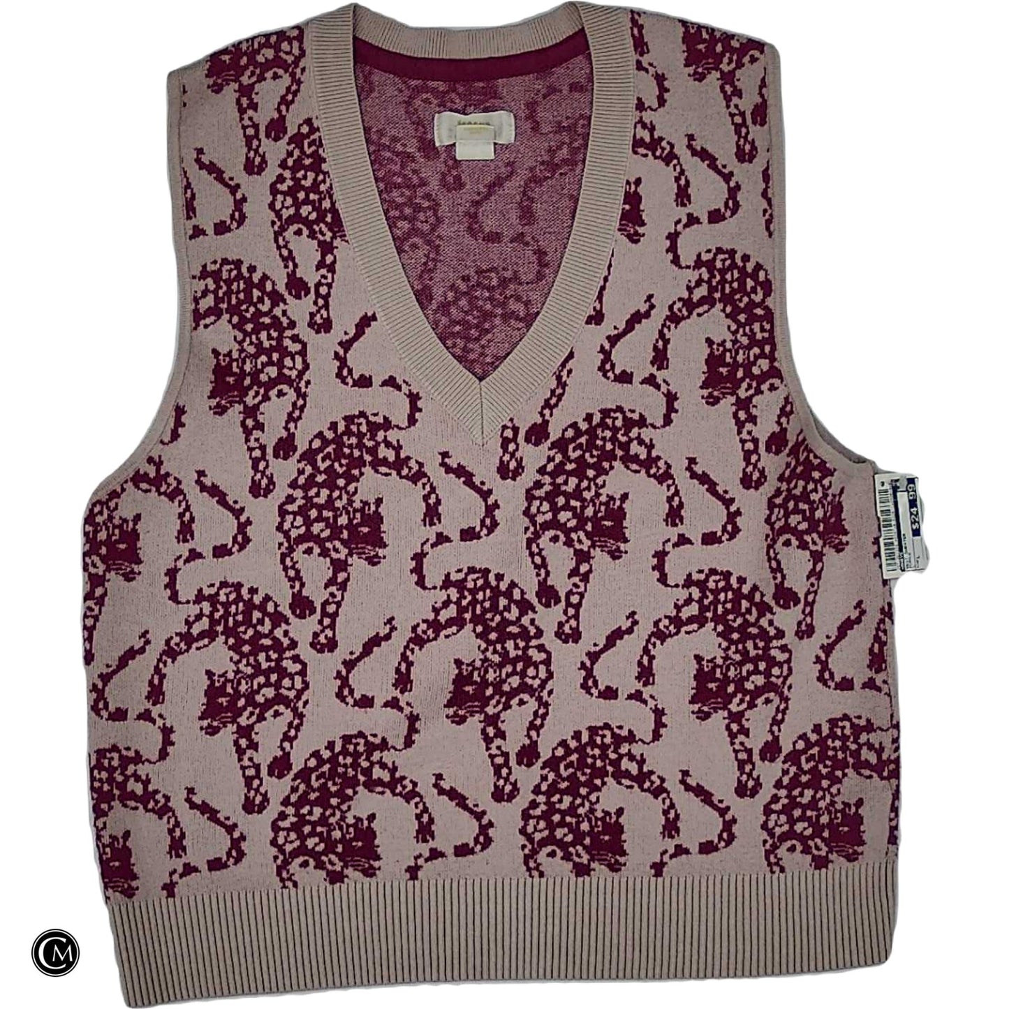 Vest Sweater By Maeve In Purple, Size: L