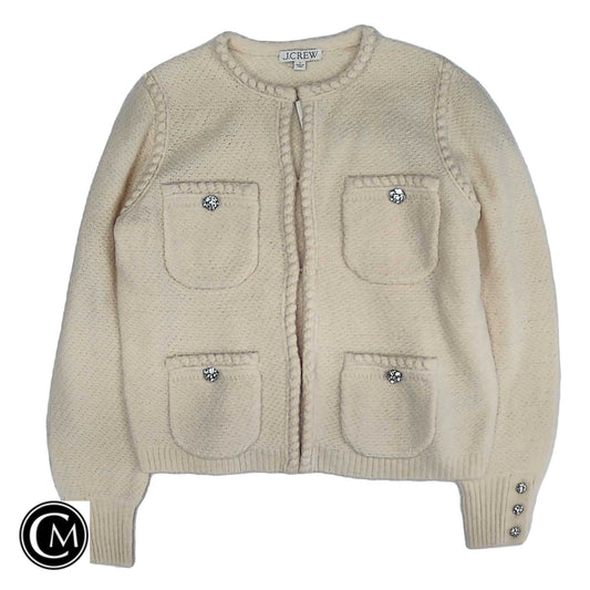 Sweater Cardigan By J. Crew In Cream, Size: S