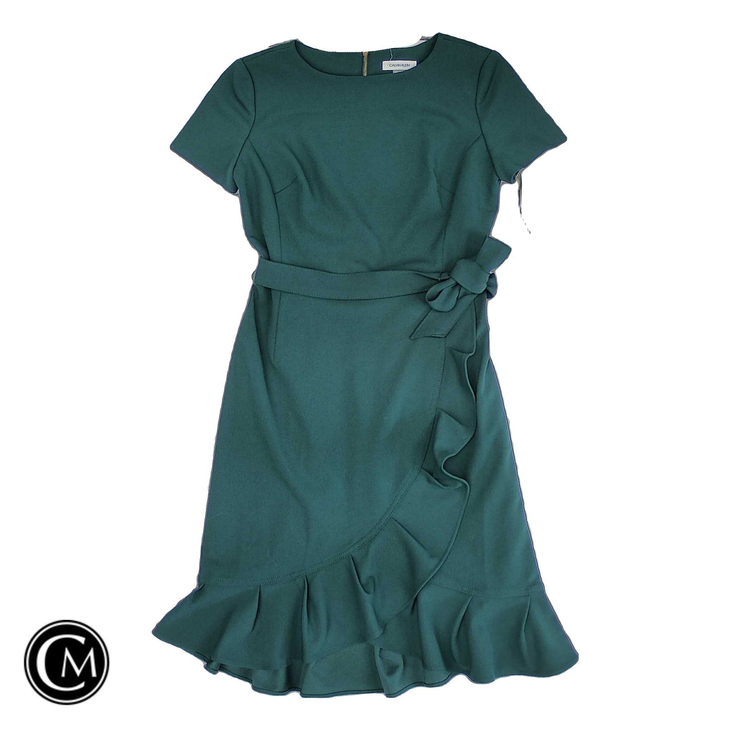 Dress Work By Calvin Klein In Green, Size: 4