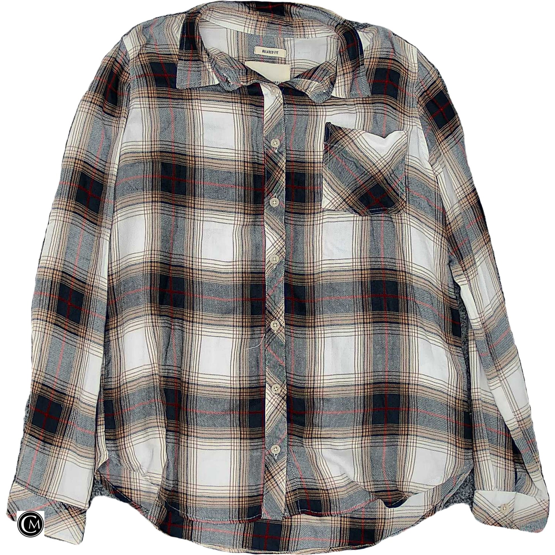 Top Ls By Thread And Supply In Plaid Pattern, Size: S image 1