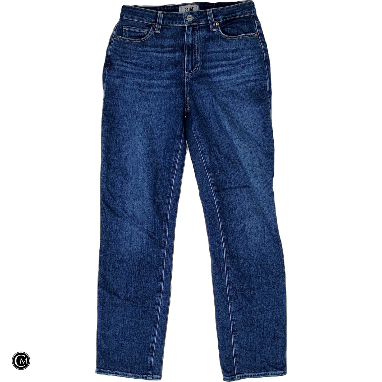 Jeans Straight By Paige In Blue Denim, Size: 6 image 1