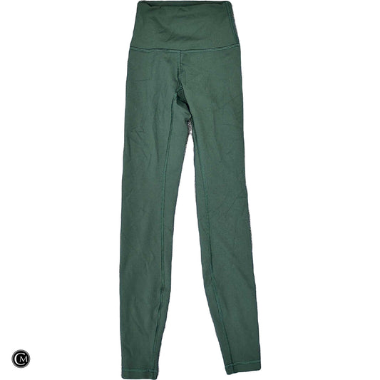 Athletic Leggings By Lululemon In Green, Size: Xs