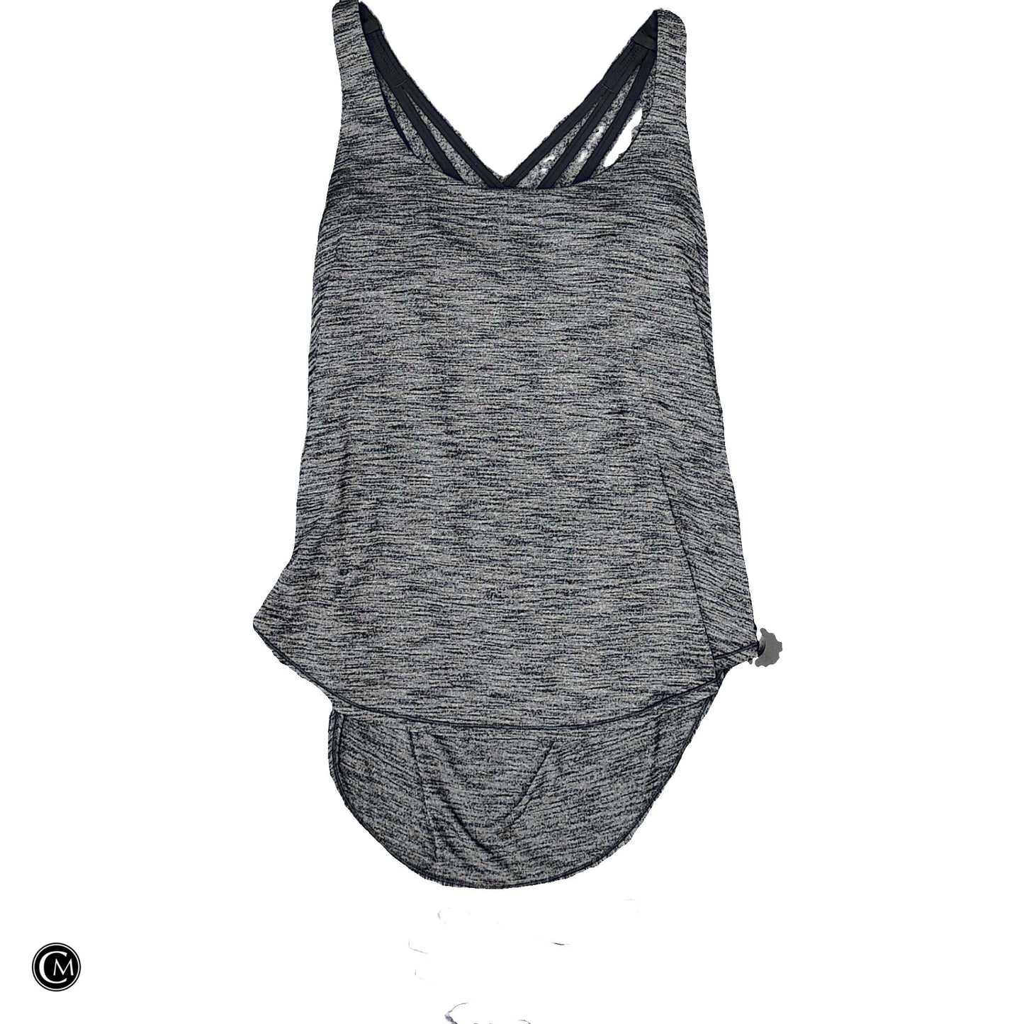 Athletic Tank Top By Lululemon In Black & Grey, Size: M