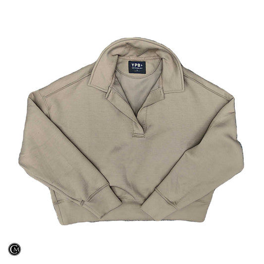 Athletic Sweatshirt Collar By Ypb In Brown, Size: Xs