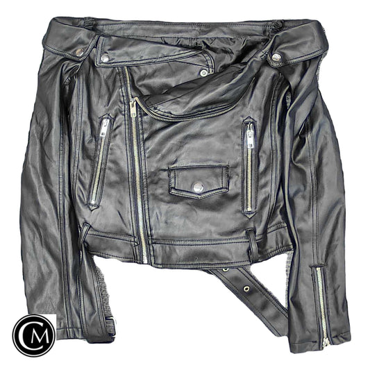 Jacket Moto By Forever 21 In Black, Size: S