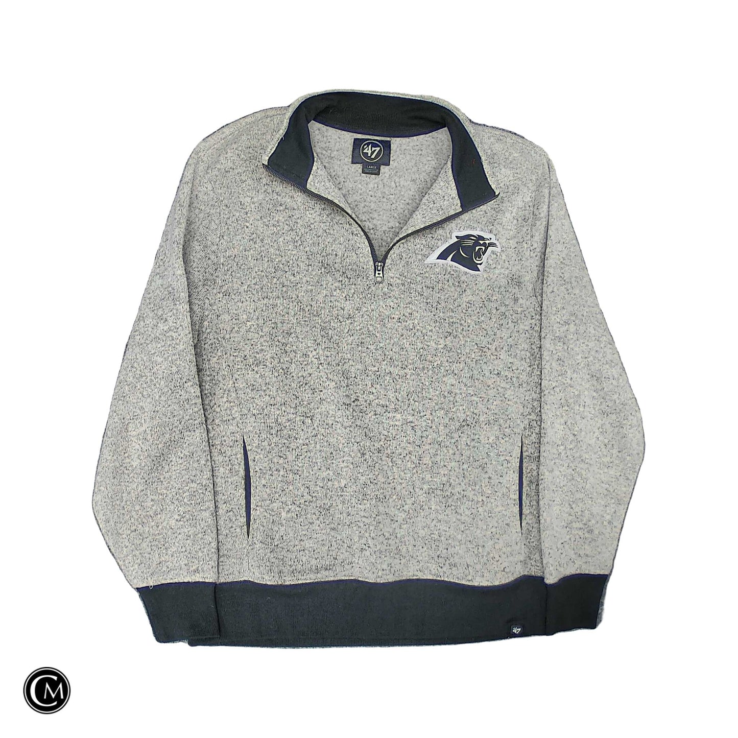 Sweatshirt Collar By Clothes Mentor In Grey, Size: L