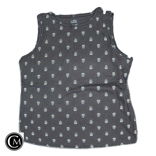 Top Sleeveless By Croft And Barrow In Black & Cream, Size: Xxl