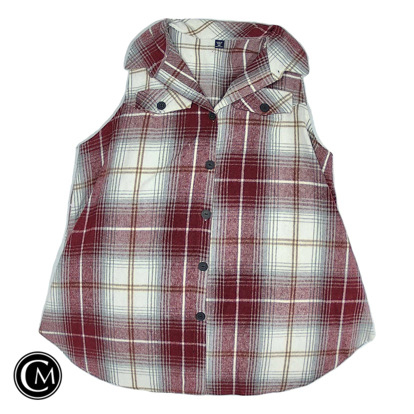 Vest Other By Shein In Plaid Pattern, Size: 4x