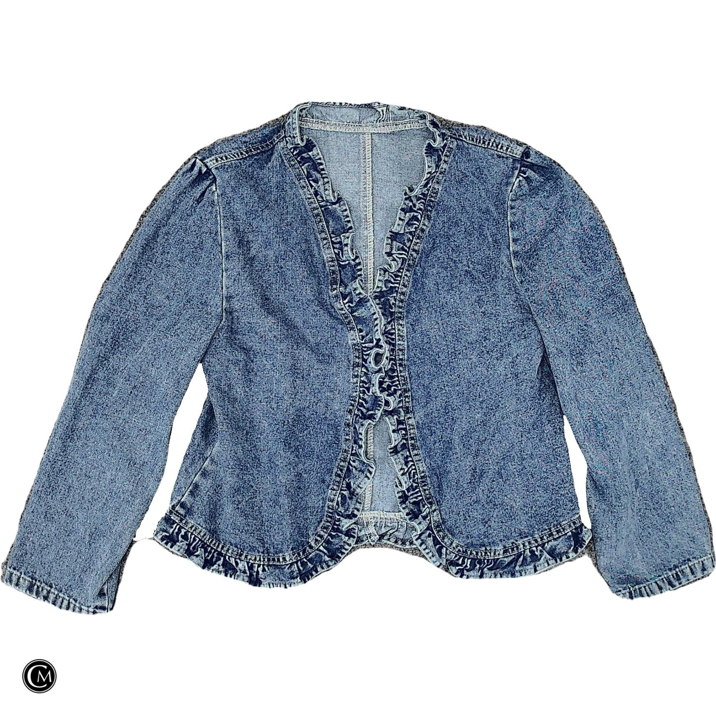 Jacket Denim In Blue Denim, Size: Mp