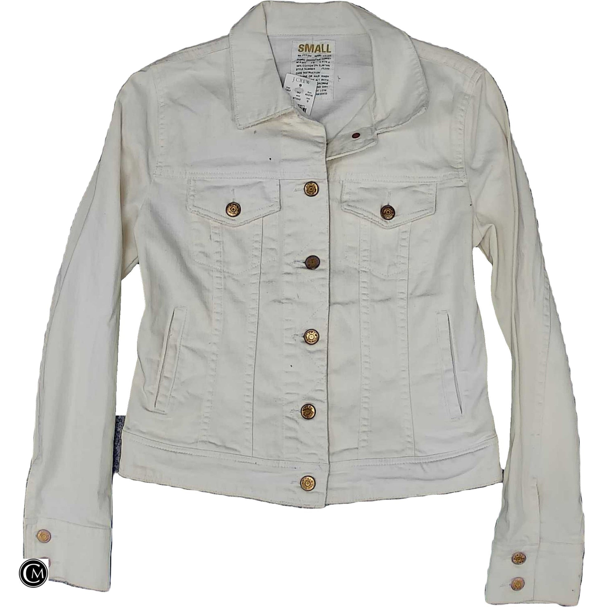 Jacket Denim By J. Crew In Cream Denim, Size: S image 1