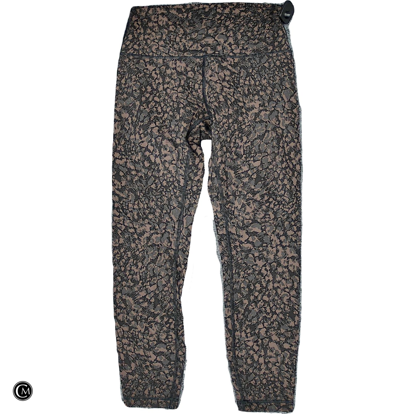 Athletic Leggings By Lululemon In Black & Brown, Size: M