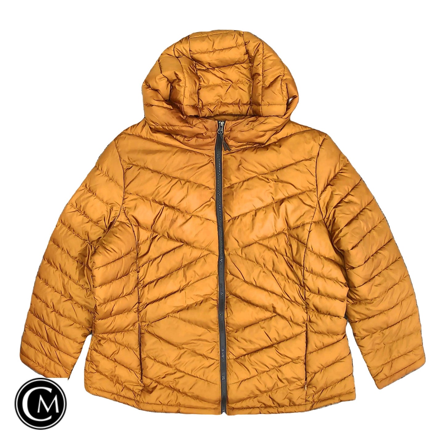 Coat Puffer & Quilted By Hfx In Orange, Size: Xxl