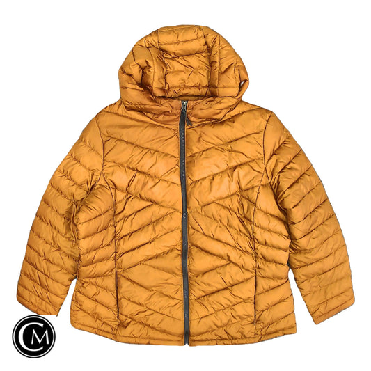 Coat Puffer & Quilted By Hfx In Orange, Size: Xxl