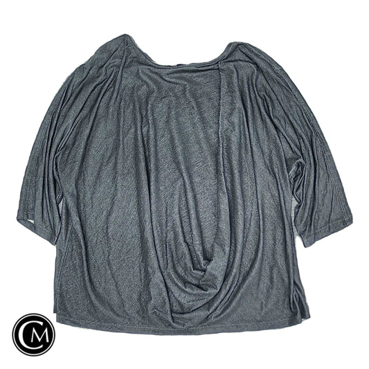 Top 3/4 Sleeve By Lee In Black, Size: 3x