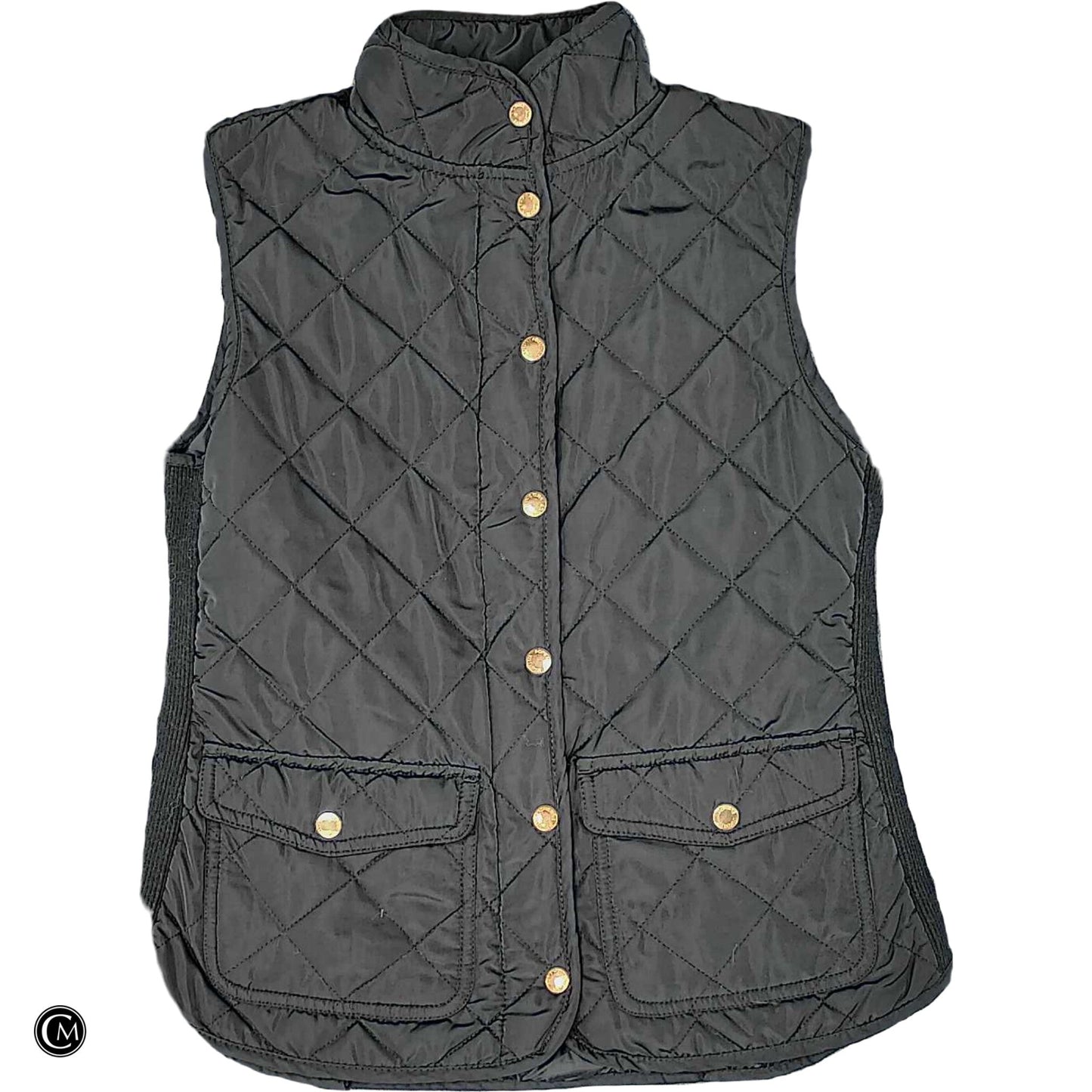 Vest Puffer & Quilted By Adrienne Vittadini In Black, Size: S