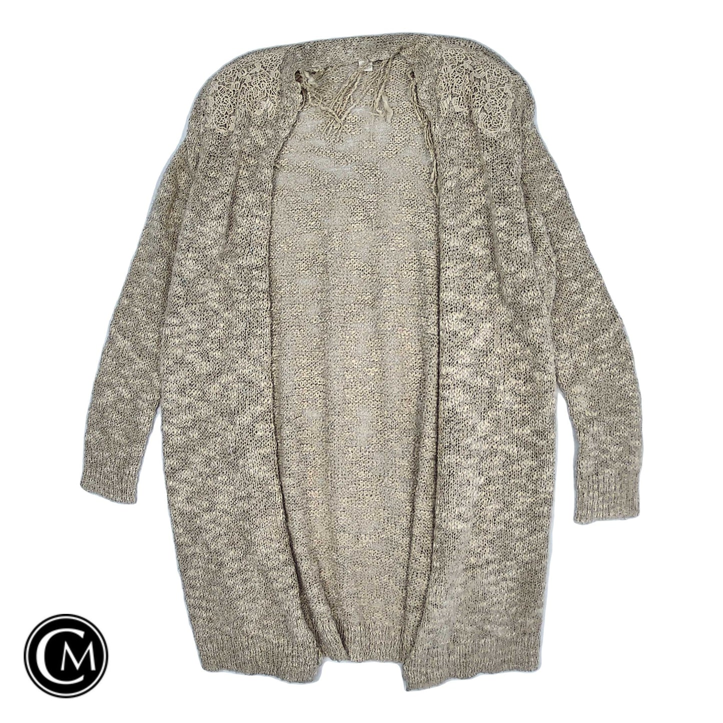 Sweater Cardigan By Chicos In Beige, Size: L image 1