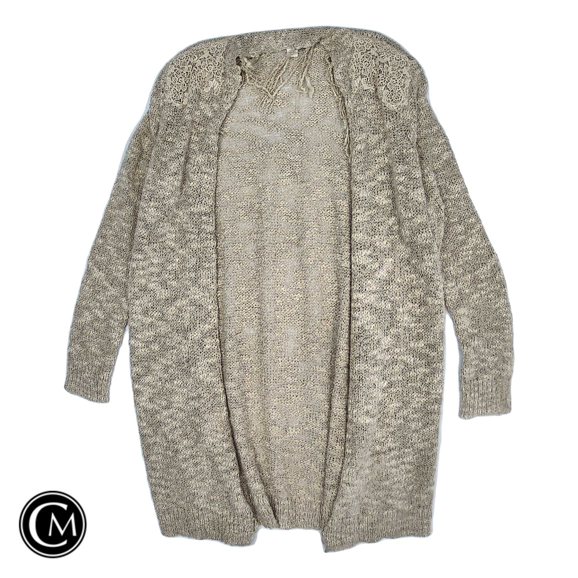 Sweater Cardigan By Chicos In Beige, Size: L image 1