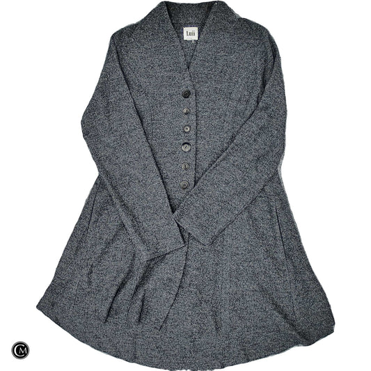 Sweater Cardigan By Luii In Grey, Size: M