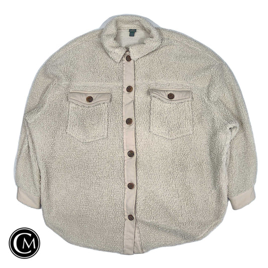 Jacket Shirt By Wild Fable In Cream, Size: Xl