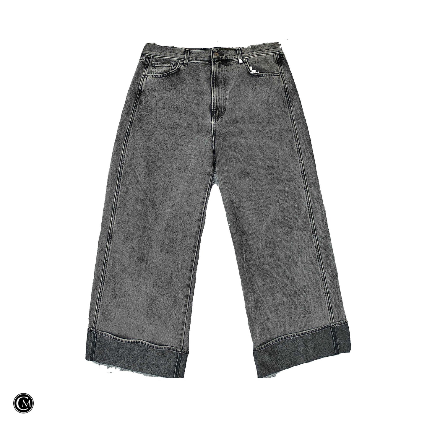 Jeans Wide Leg By Veronica Beard In Grey Denim, Size: 14