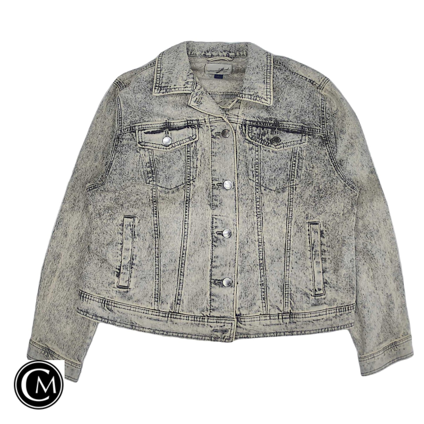 Jacket Denim By Universal Thread In Grey Denim, Size: L image 1