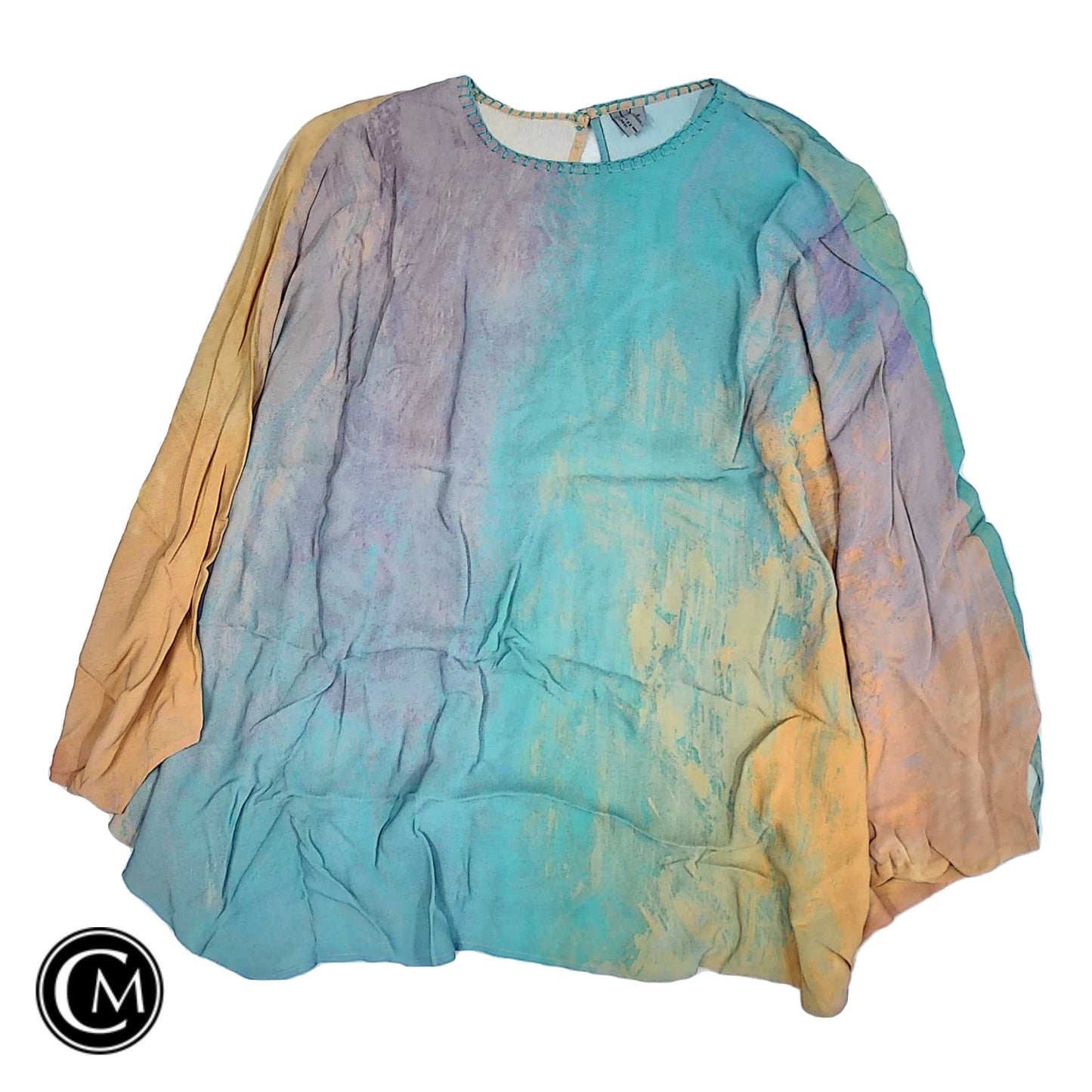 Top Ss By Blank London In Green & Orange, Size: 1x