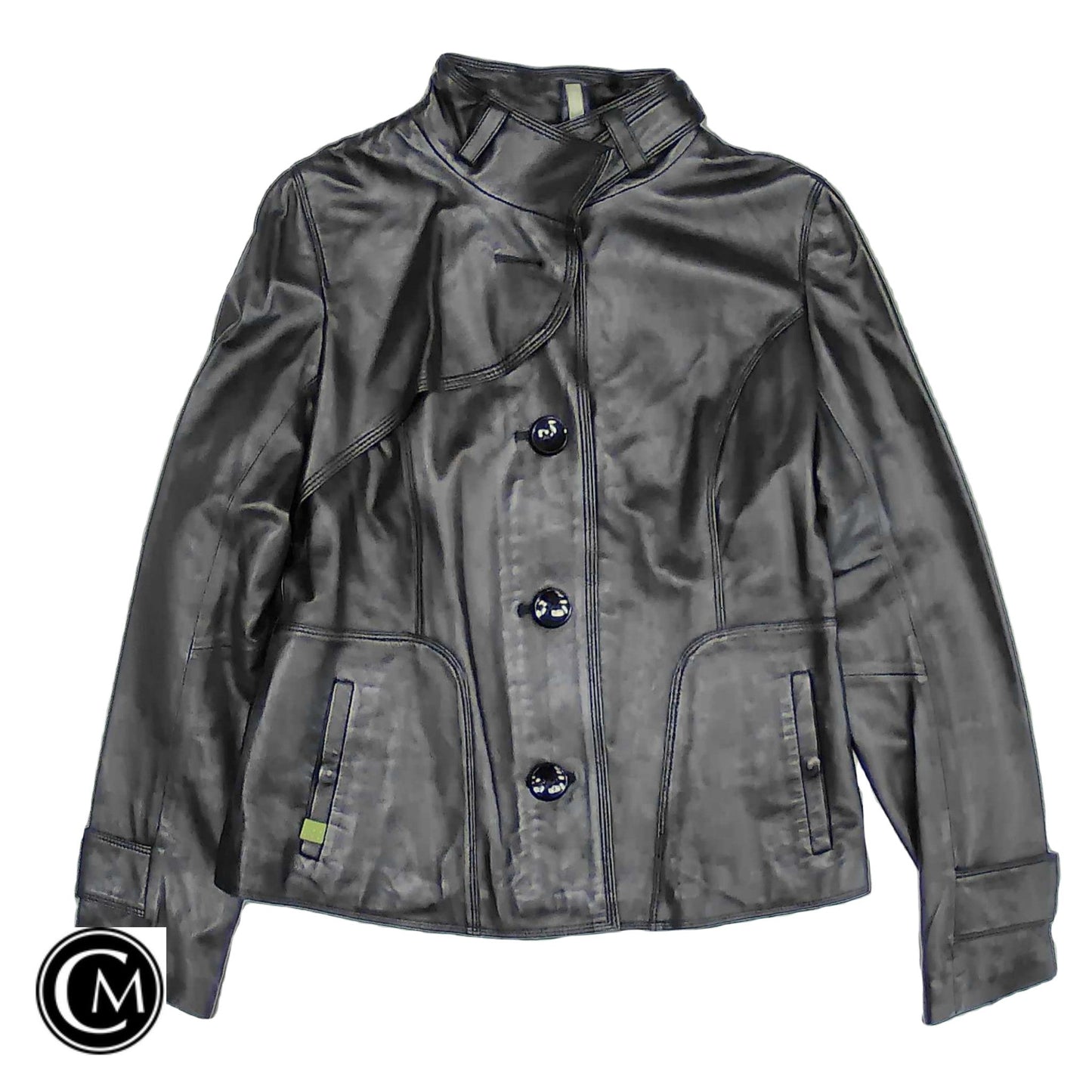 Jacket Leather By Cmb In Black, Size: M image 1