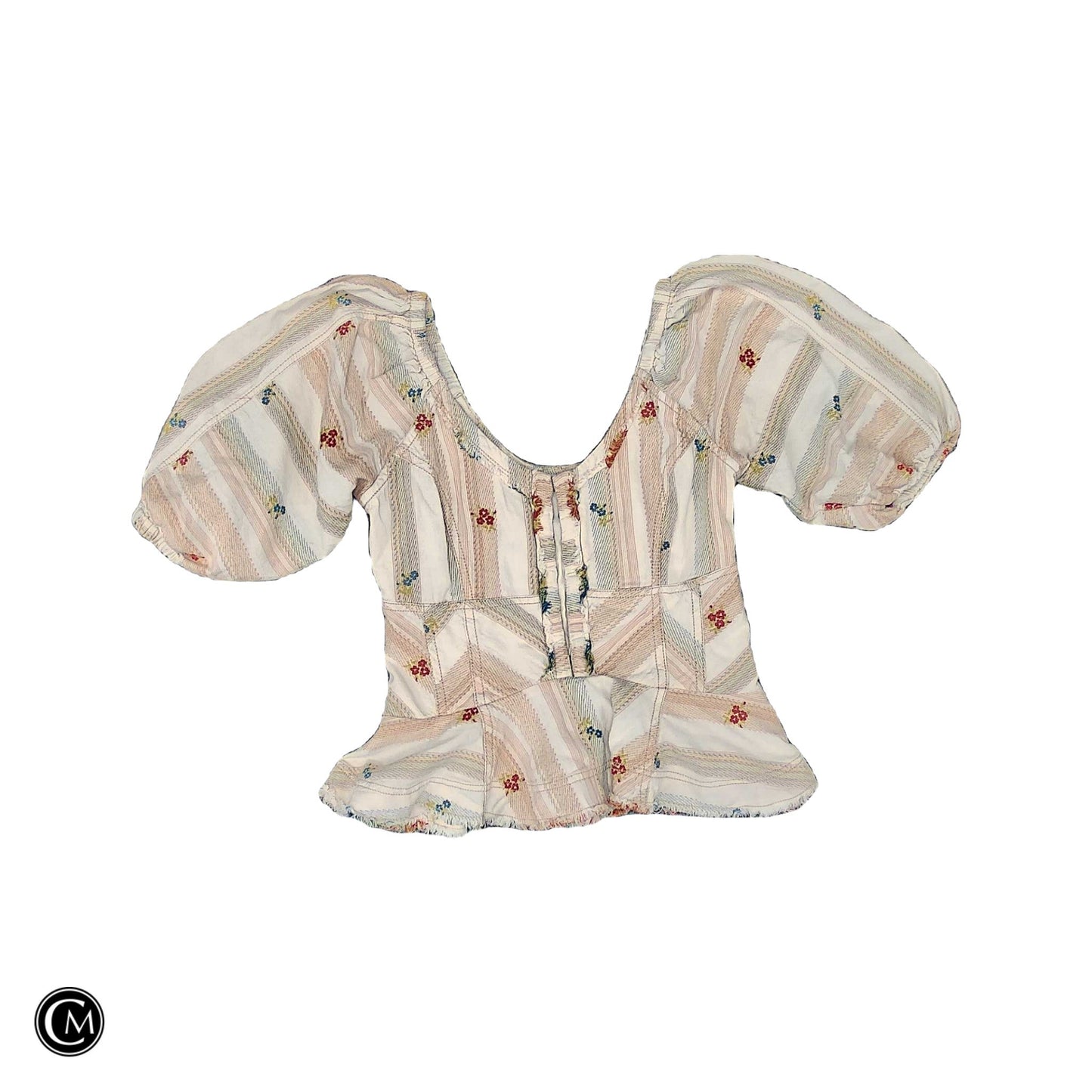 Top Ss By Pilcro In Cream & Orange, Size: S