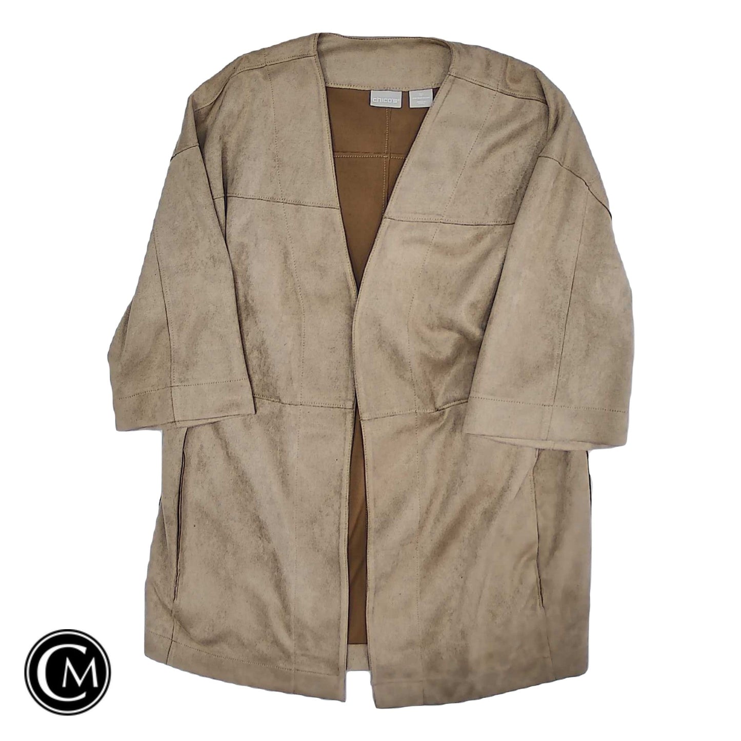 Cardigan By Chicos In Beige, Size: Mp