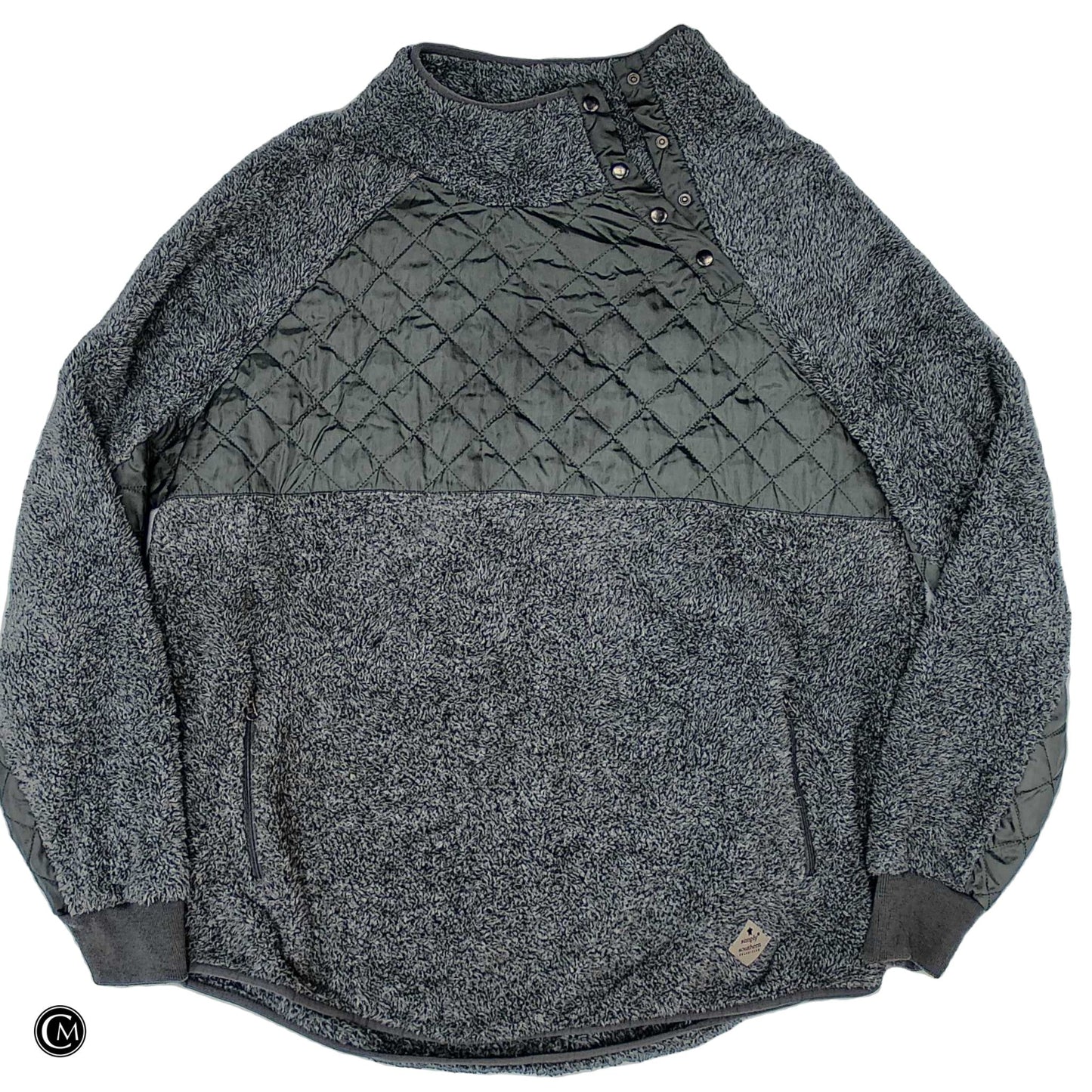 Jacket Faux Fur & Sherpa By Simply Southern In Grey, Size: 1x