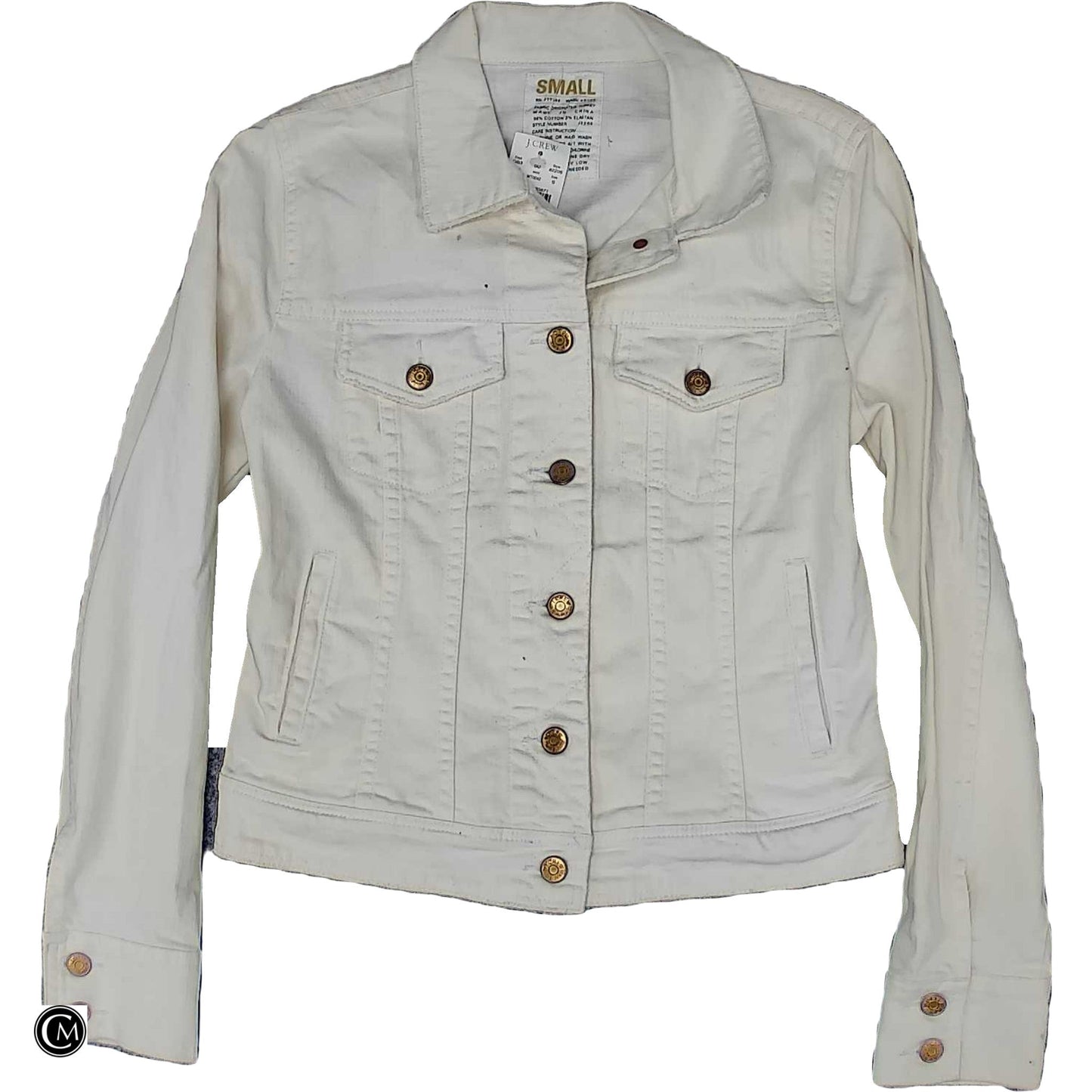 Jacket Denim By J. Crew In Cream Denim, Size: S image 1