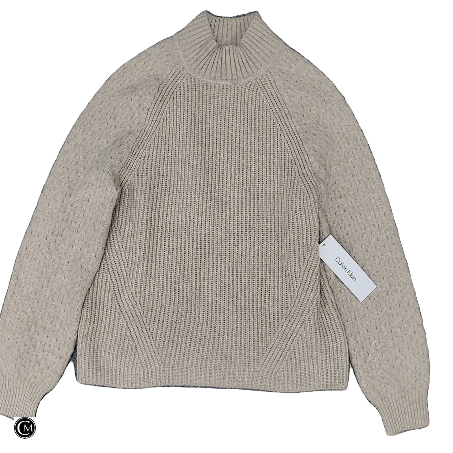 Sweater By Calvin Klein In Tan, Size: S