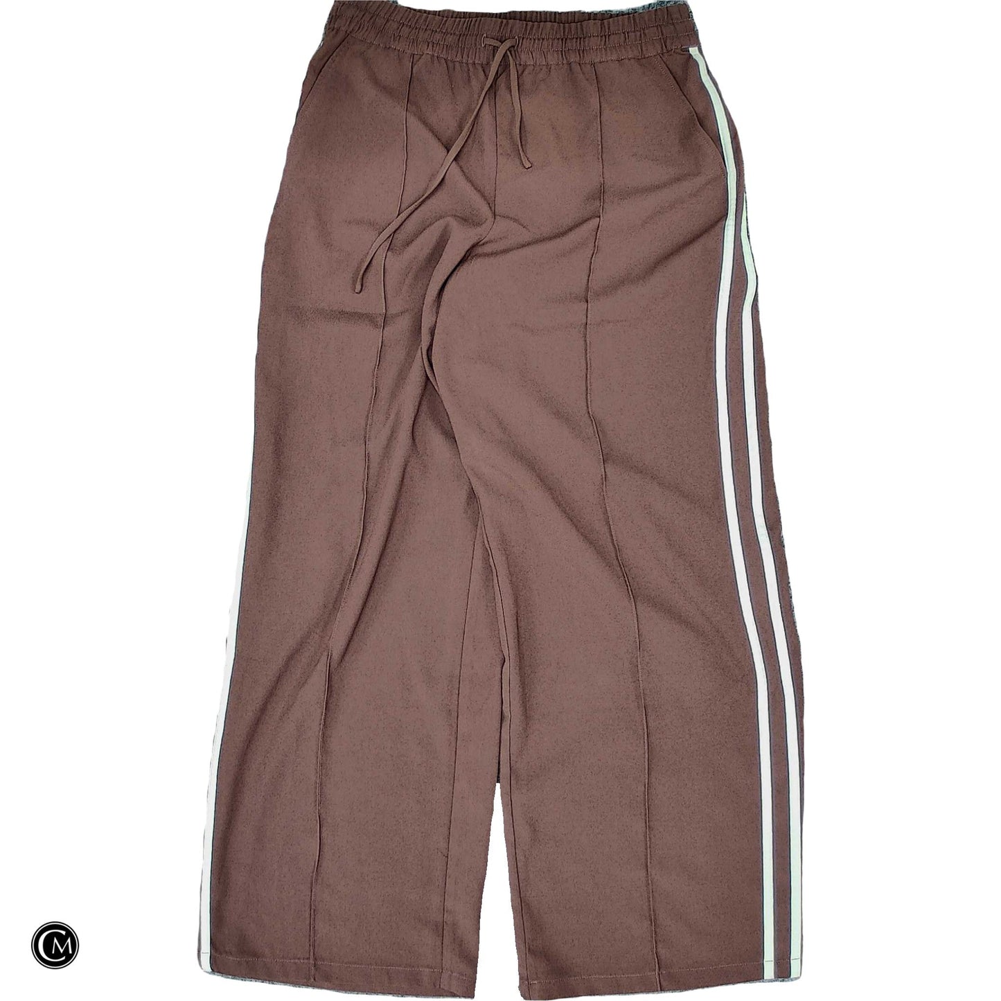 Pants Wide Leg By Z Supply In Brown & White, Size: L image 1