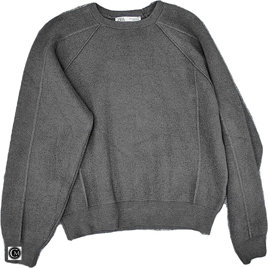 Sweatshirt Crewneck By Zara In Grey, Size: M image 1