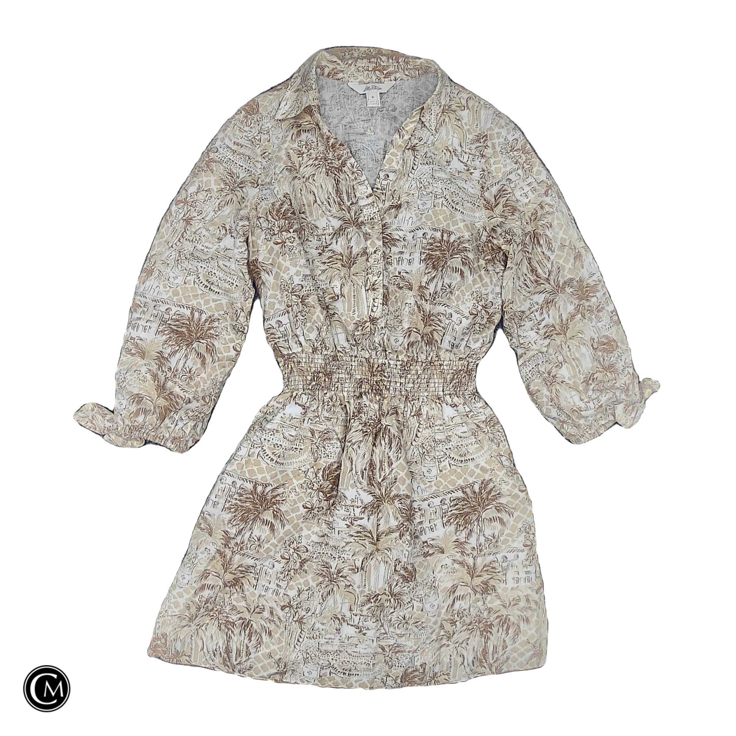 Dress Designer By Lilly Pulitzer In Brown & White, Size: S