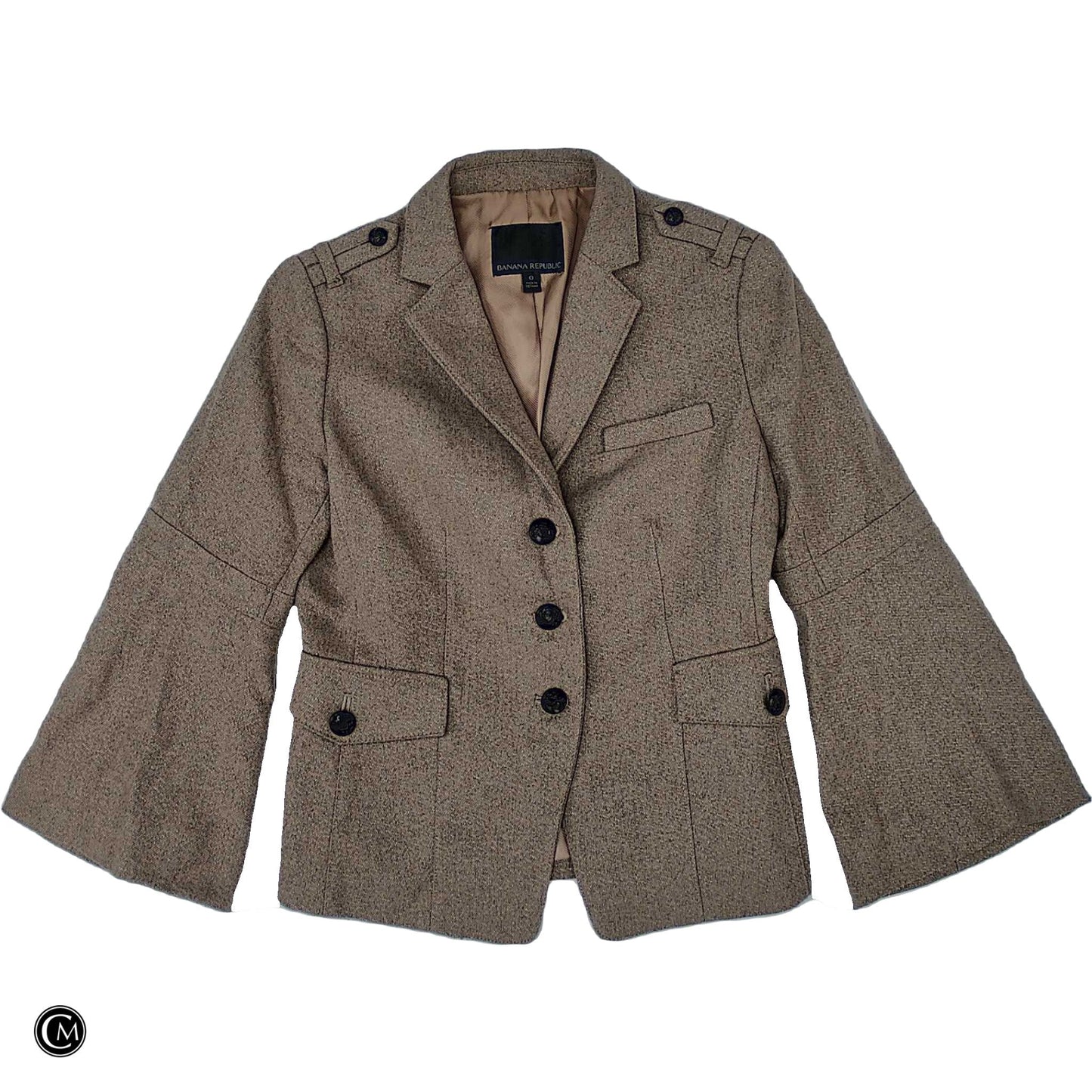 Blazer By Banana Republic In Tan, Size: Xs